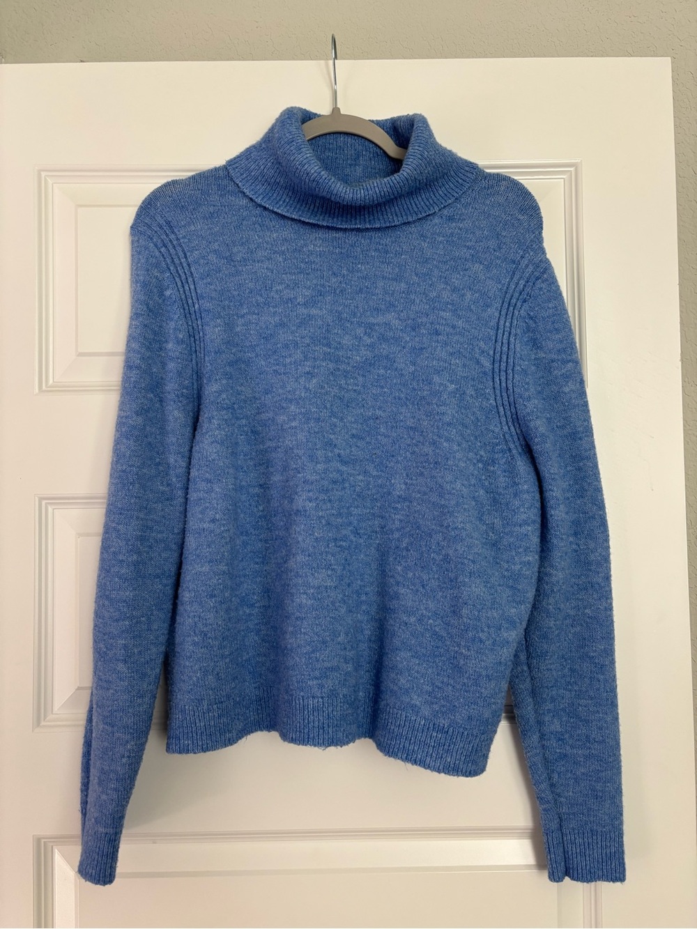 a new day Heathered Blue Turtleneck Sweater